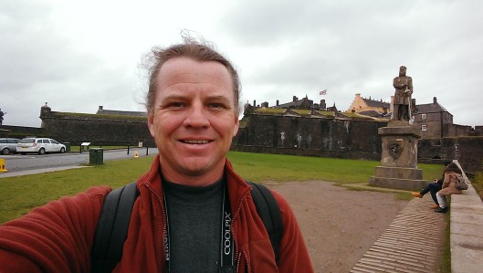 That's me with castle behind and Robert the Bruce on the right