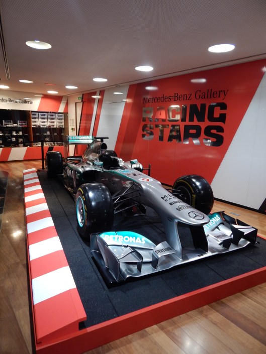 Mercedes Formula 1 show car.  Bigger than I anticipated.