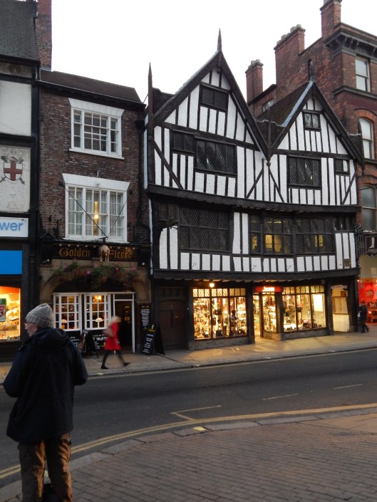 The Golden Fleece on the left.  Haunted Pub & Guest House where I had dinner a couple of times.